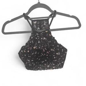 VS Pink Black Multicolor Lace Racerback Bralette Size Sm